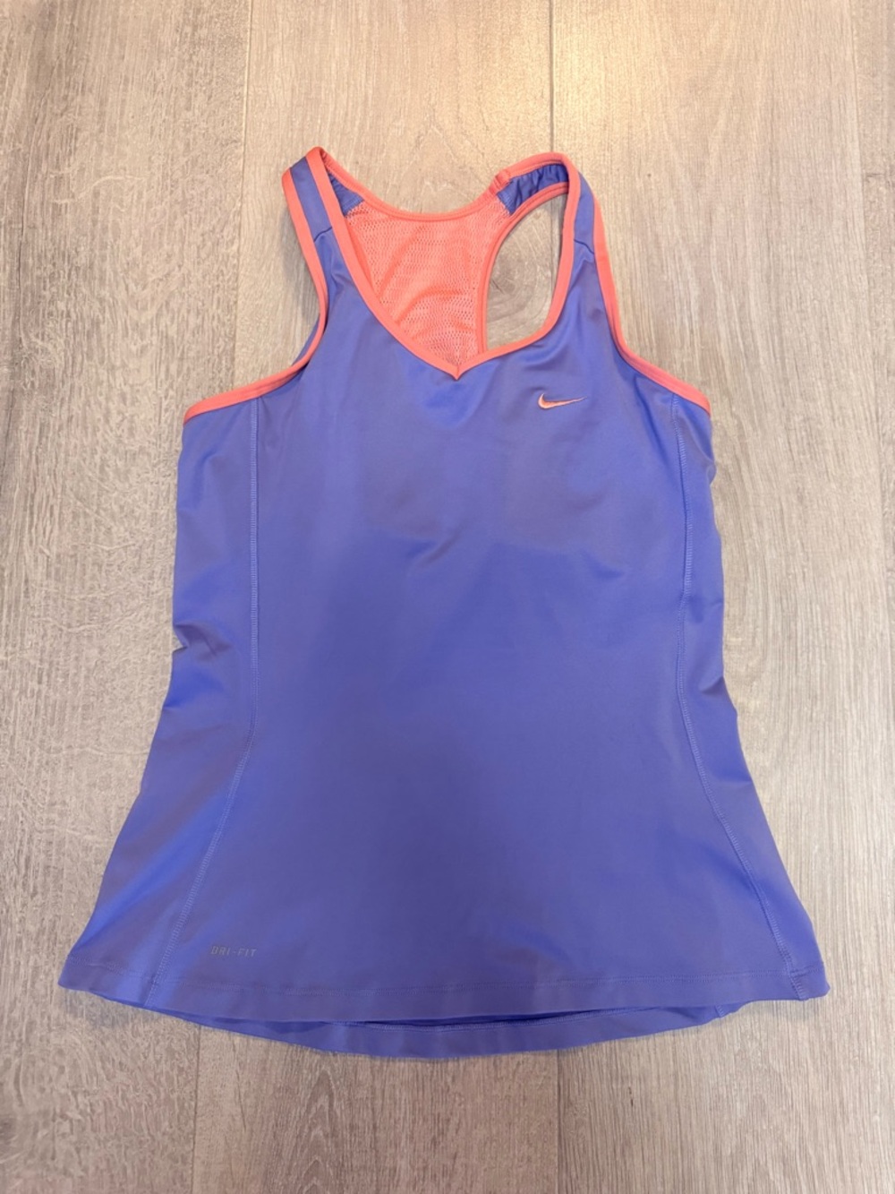 Nike Purple Tank with Coral Trim Racerback